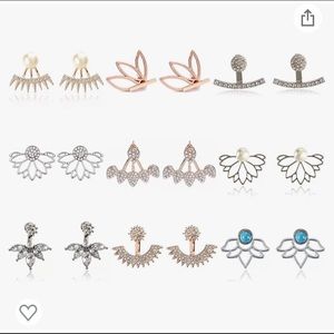 Nine pairs of earrings